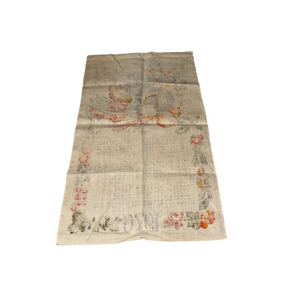 Vintage 1976 Cloth Wall Hanging Calendar  Fruit and Vegetables Theme - Picture 6 of 6